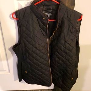 Boutique black quilted vest